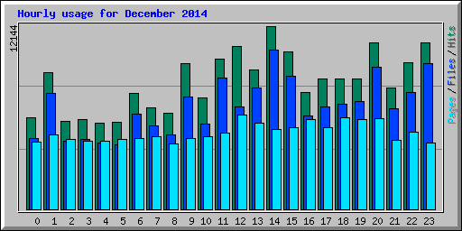 Hourly usage for December 2014